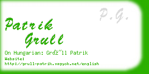 patrik grull business card